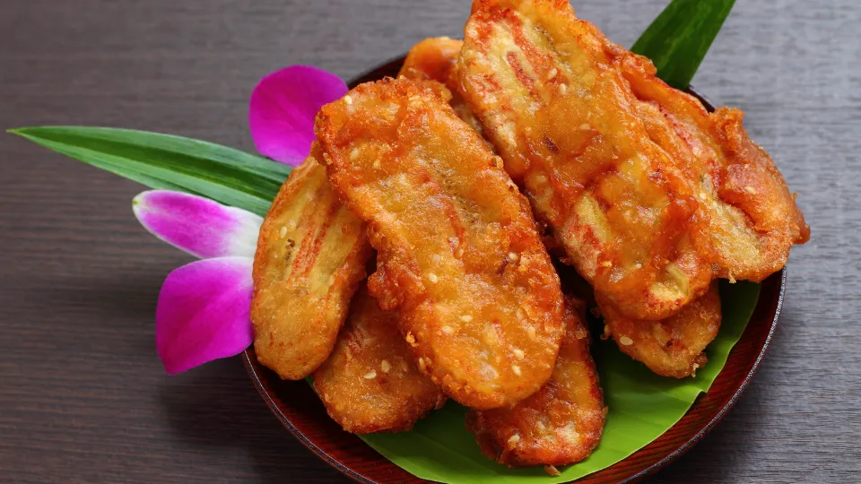 Friteerattu banaani & hunaja (4 kpl)